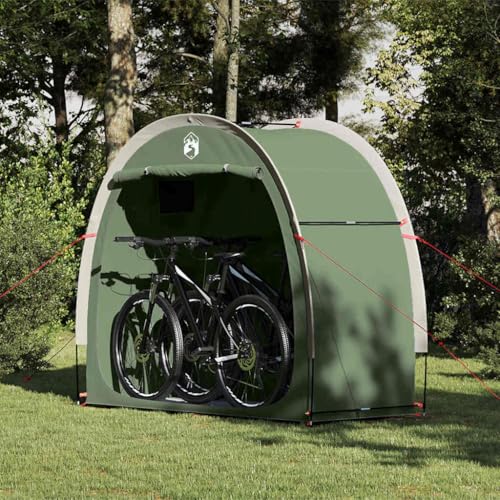 HOMEELIKE Fahrradgarage mit Dach mit Speicher Gruen 210 x 90 x 174 cm HOMEELIKE Fahrradgarage mit Dach mit Speicher Gruen 210 x 90 x 174 cm von HOMEELIKE