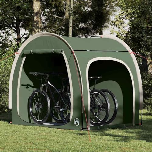 HOMEELIKE Fahrradgarage mit Dach mit Speicher Gruen 218 x 156 x 180 cm HOMEELIKE Fahrradgarage mit Dach mit Speicher Gruen 218 x 156 x 180 cm von HOMEELIKE