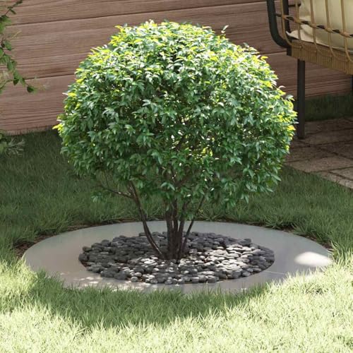 HOMEELIKE Flacher Baumring Silber ?50/80 cm Verzinkter Stahl von HOMEELIKE