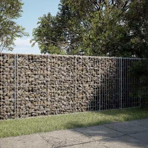 HOMEELIKE Gabione mit Deckel 200x100x100 cm Verzinktes Eisen HOMEELIKE Gabione mit Deckel 200x100x100 cm Verzinktes Eisen von HOMEELIKE