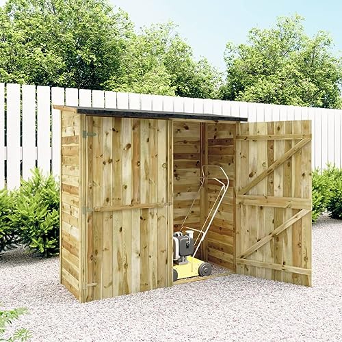 HOMEELIKE Garten-Ger?teschuppen Kiefernholz Impr?gniert 182x76x175 cm von HOMEELIKE