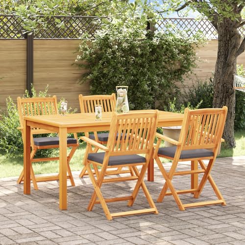 HOMEELIKE Garten-Klappst¨¹hle mit Grauen Kissen 4 STK. Massivholz Akazie HOMEELIKE Garten-Klappst¨¹hle mit Grauen Kissen 4 STK. Massivholz Akazie von HOMEELIKE