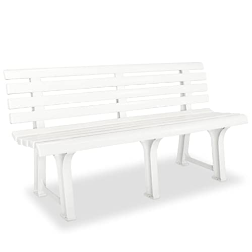 HOMEELIKE Gartenbank 145,5 cm Kunststoff Weiss HOMEELIKE Gartenbank 145,5 cm Kunststoff Weiss von HOMEELIKE