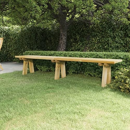 HOMEELIKE Gartenbank 220 cm Massivholz Kiefer Impraegniert von HOMEELIKE