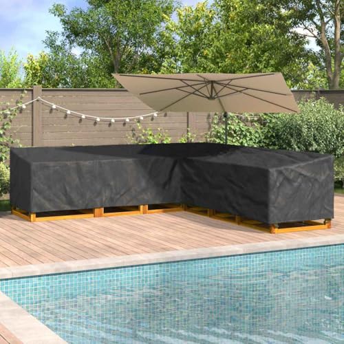HOMEELIKE Gartenm?belabdeckung 325 x 325 x 80 cm 210D Oxford Stoff von HOMEELIKE