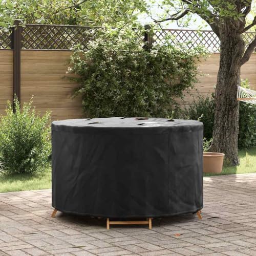HOMEELIKE Gartenm?belabdeckung Schwarz 102 x 102 x 71 cm 420D Stoff von HOMEELIKE