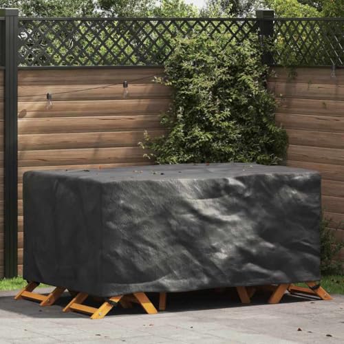 HOMEELIKE Gartenm?belabdeckung Schwarz 172 x 113 x 73 cm 600D von HOMEELIKE