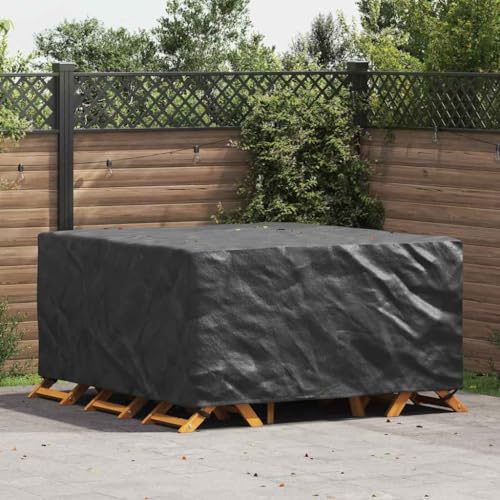 HOMEELIKE Gartenm?belabdeckung Schwarz 180 x 190 x 85 cm 600D von HOMEELIKE