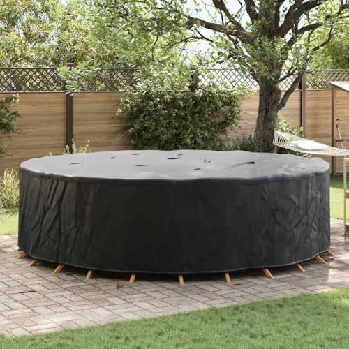 HOMEELIKE Gartenm?belabdeckung Schwarz 320 x 320 x 85 cm 600D-Gewebe von HOMEELIKE