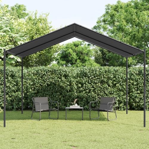 HOMEELIKE Gartenpavillon Anthrazit 4x4 m Stahl und Stoff HOMEELIKE Gartenpavillon Anthrazit 4x4 m Stahl und Stoff von HOMEELIKE
