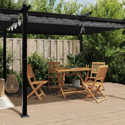 HOMEELIKE Gartenpavillon mit Ausziehbarem Dach Anthrazit 3x6 m Aluminium HOMEELIKE Gartenpavillon mit Ausziehbarem Dach Anthrazit 3x6 m Aluminium von HOMEELIKE