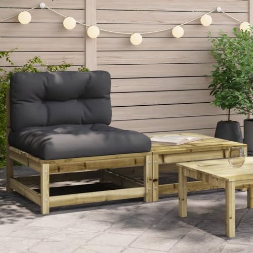 HOMEELIKE Gartensofa ohne Armlehnen mit Kissen und Hocker HOMEELIKE Gartensofa ohne Armlehnen mit Kissen und Hocker von HOMEELIKE