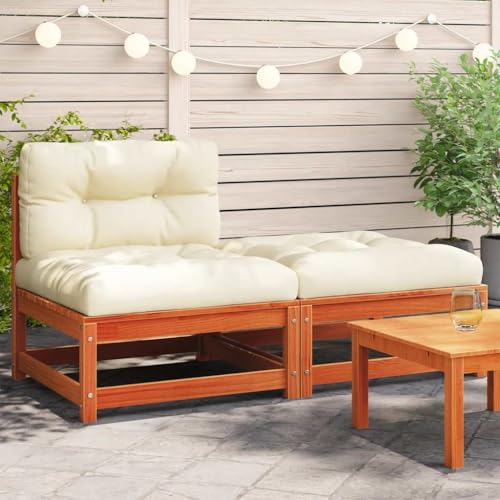 HOMEELIKE Gartensofa ohne Armlehnen mit Kissen und Hocker HOMEELIKE Gartensofa ohne Armlehnen mit Kissen und Hocker von HOMEELIKE