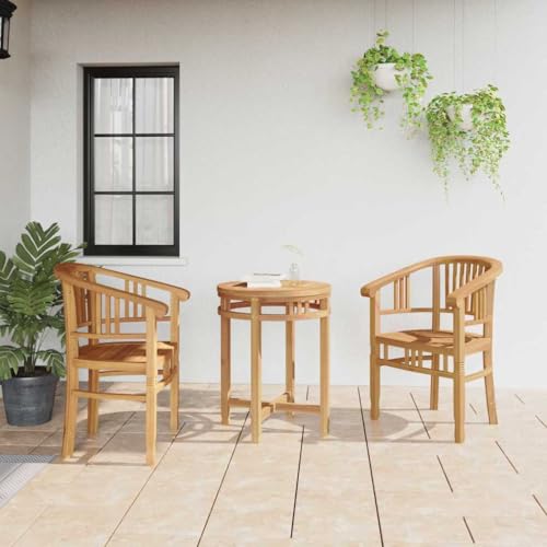 HOMEELIKE Gartenst¨¹hle 2 pcs Braun 63 x 58 x 89 cm Teak-Massivholz von HOMEELIKE