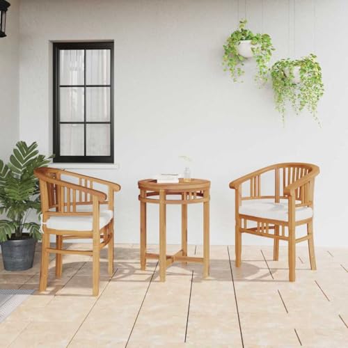 HOMEELIKE Gartenst¨¹hle 2 pcs Braun 63 x 58 x 89 cm Teak-Massivholz von HOMEELIKE