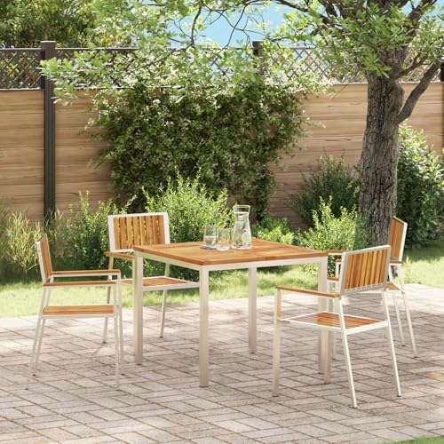 HOMEELIKE Gartenst¨¹hle 4 STK. Stapelbar Massivholz Akazie & Edelstahl HOMEELIKE Gartenst¨¹hle 4 STK. Stapelbar Massivholz Akazie & Edelstahl von HOMEELIKE