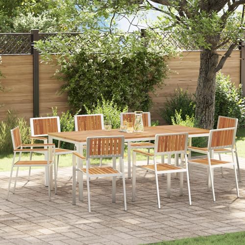 HOMEELIKE Gartenst¨¹hle 8 STK. Stapelbar 54,5x56x87 cm Massivholz Akazie HOMEELIKE Gartenst¨¹hle 8 STK. Stapelbar 54,5x56x87 cm Massivholz Akazie von HOMEELIKE