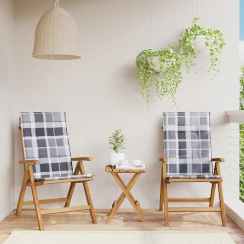 HOMEELIKE Gartenst¨¹hle mit Kissen 2 STK. Massivholz Teak von HOMEELIKE
