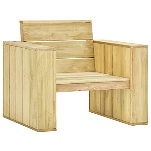 HOMEELIKE Gartenstuhl 89x76x76 cm Kiefernholz Impr?gniert von HOMEELIKE