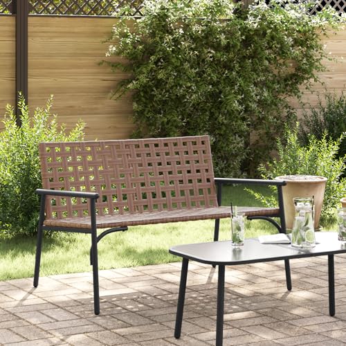 HOMEELIKE Gartenstuhl Schwarz 113 x 79 x 75cm Poly-Rattan von HOMEELIKE