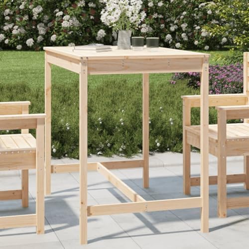 HOMEELIKE Gartentisch 121x82,5x110 cm Massivholz Kiefer von HOMEELIKE