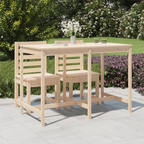 HOMEELIKE Gartentisch 159,5x82,5x110 cm Massivholz Kiefer von HOMEELIKE