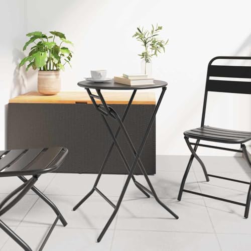 HOMEELIKE Gartentisch Anthrazit 50 x 50 x 72 cm Stahl von HOMEELIKE