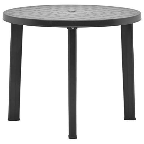 HOMEELIKE Gartentisch Anthrazit 89 cm Kunststoff von HOMEELIKE