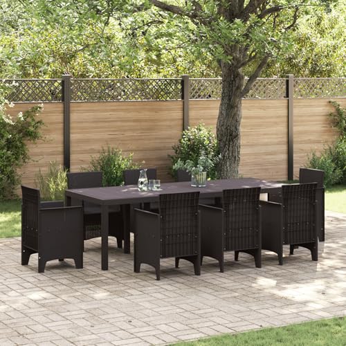 HOMEELIKE Gartentisch Braun 250x100x73 cm Poly Rattan von HOMEELIKE