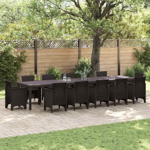 HOMEELIKE Gartentisch Braun 400 x 100 x 73 cm Poly-Rattan HOMEELIKE Gartentisch Braun 400 x 100 x 73 cm Poly-Rattan von HOMEELIKE
