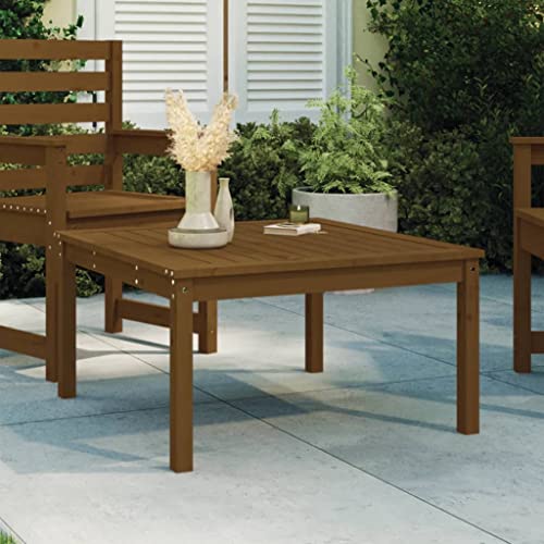 HOMEELIKE Gartentisch Honigbraun 82,5x82,5x45 cm Massivholz Kiefer von HOMEELIKE