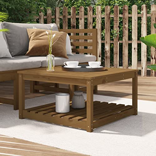 HOMEELIKE Gartentisch Honigbraun 82,5x82,5x45 cm Massivholz Kiefer HOMEELIKE Gartentisch Honigbraun 82,5x82,5x45 cm Massivholz Kiefer von HOMEELIKE