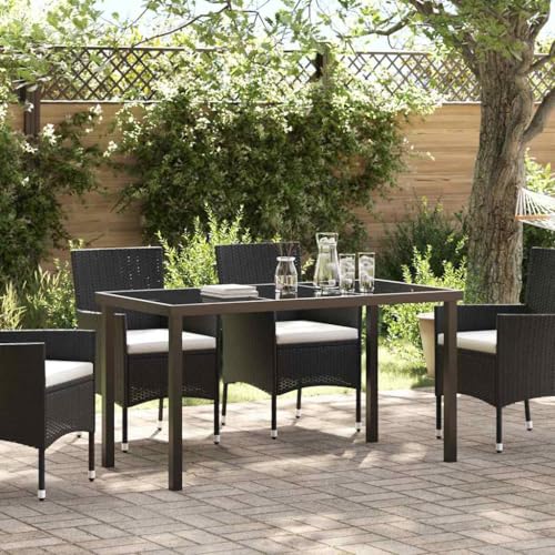 HOMEELIKE Gartentisch Schwarz 140 x 80 x 73 cm Massivholz Teak HOMEELIKE Gartentisch Schwarz 140 x 80 x 73 cm Massivholz Teak von HOMEELIKE