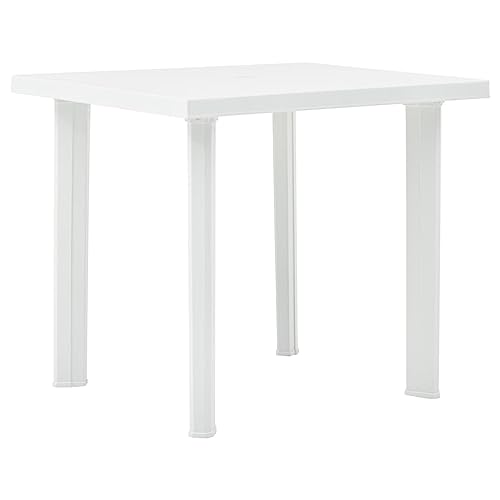 HOMEELIKE Gartentisch Wei? 80x75x72 cm Kunststoff HOMEELIKE Gartentisch Wei? 80x75x72 cm Kunststoff von HOMEELIKE