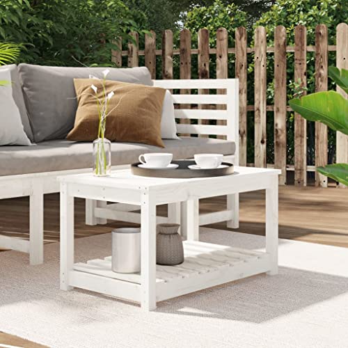 HOMEELIKE Gartentisch Wei? 82,5x50,5x45 cm Massivholz Kiefer HOMEELIKE Gartentisch Wei? 82,5x50,5x45 cm Massivholz Kiefer von HOMEELIKE