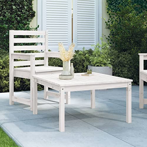 HOMEELIKE Gartentisch Wei? 82,5x82,5x45 cm Massivholz Kiefer HOMEELIKE Gartentisch Wei? 82,5x82,5x45 cm Massivholz Kiefer von HOMEELIKE