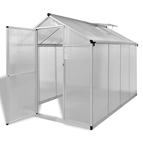 HOMEELIKE Gew?chshaus mit Fundament Verst?rkt Aluminium 4,6 m2 von HOMEELIKE