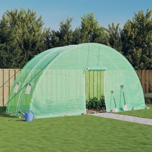 HOMEELIKE Gew?chshaus mit Stahlrahmen Gr¨¹n 12 m2 6x2x2,85 m von HOMEELIKE
