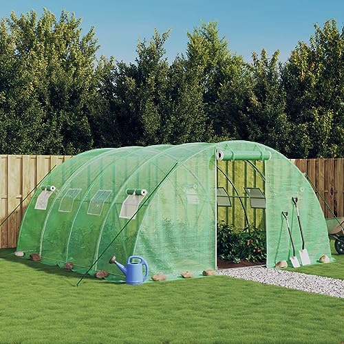 HOMEELIKE Gew?chshaus mit Stahlrahmen Gr¨¹n 16 m2 4x4x2 m von HOMEELIKE