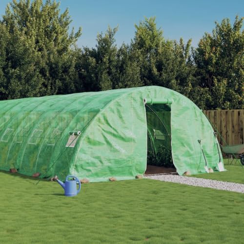 HOMEELIKE Gew?chshaus mit Stahlrahmen Gr¨¹n 50 m2 10x5x2,3 m von HOMEELIKE