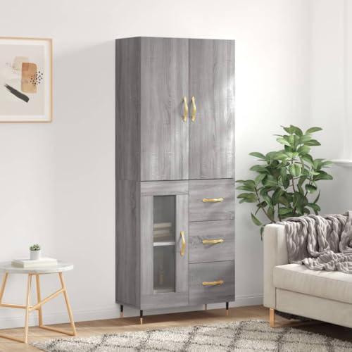 HOMEELIKE Highboard Grau Sonoma 69,5x34x180 cm Holzwerkstoff HOMEELIKE Highboard Grau Sonoma 69,5x34x180 cm Holzwerkstoff von HOMEELIKE