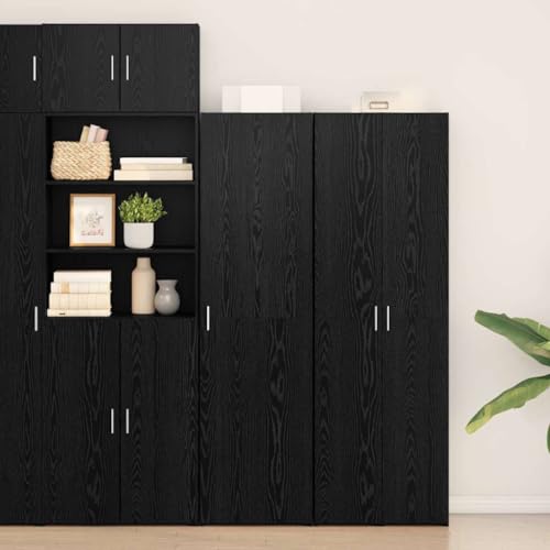 HOMEELIKE Highboard Schwarze Eiche 50x42.5x185 cm HOMEELIKE Highboard Schwarze Eiche 50x42.5x185 cm von HOMEELIKE