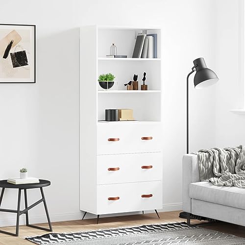 HOMEELIKE Highboard Wei? 69,5x34x180 cm Holzwerkstoff HOMEELIKE Highboard Wei? 69,5x34x180 cm Holzwerkstoff von HOMEELIKE