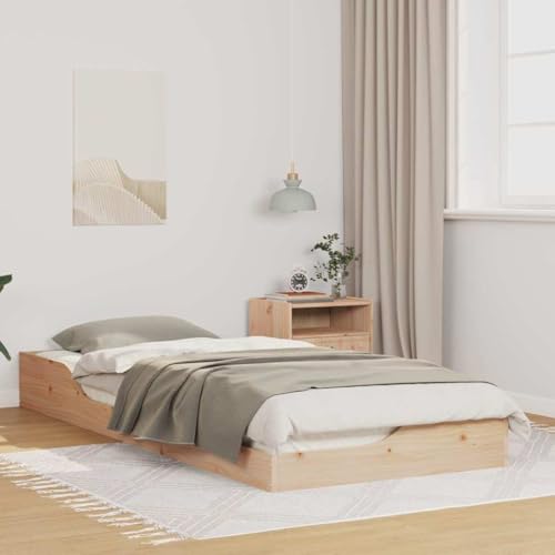 HOMEELIKE Holzbettgestell Plattformbett 100x220 cm Kiefernholz Naturfreundliche Optik Robust und langlebig Fuer Jede Matratze HOMEELIKE Holzbettgestell Plattformbett 100x220 cm Kiefernholz Naturfreundliche Optik Robust und langlebig Fuer Jede Matratze von HOMEELIKE