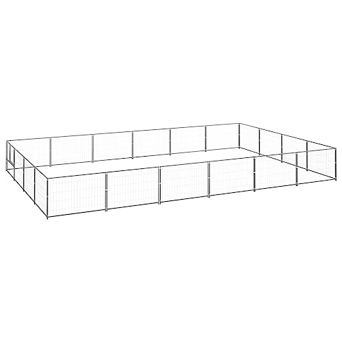 HOMEELIKE Hundezwinger Silbern 24 m2 Stahl von HOMEELIKE