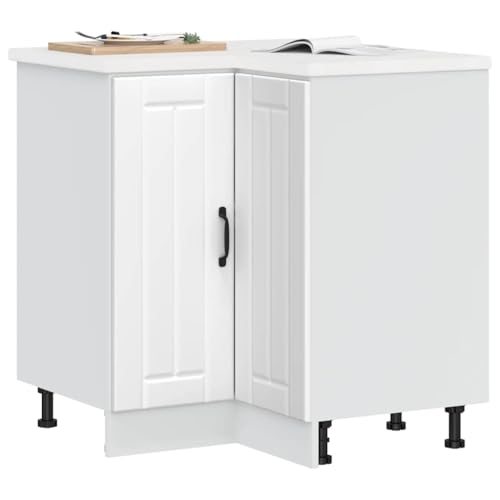 HOMEELIKE K¨¹chen-Eckunterschrank Lucca Wei? Holzwerkstoff von HOMEELIKE