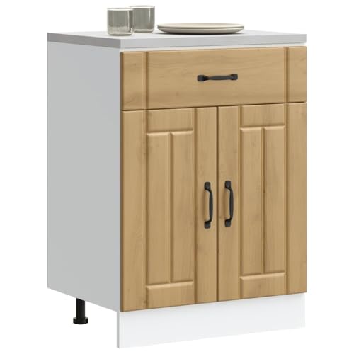 HOMEELIKE K¨¹chen-Unterschrank Lucca Artisan-Eiche Holzwerkstoff von HOMEELIKE