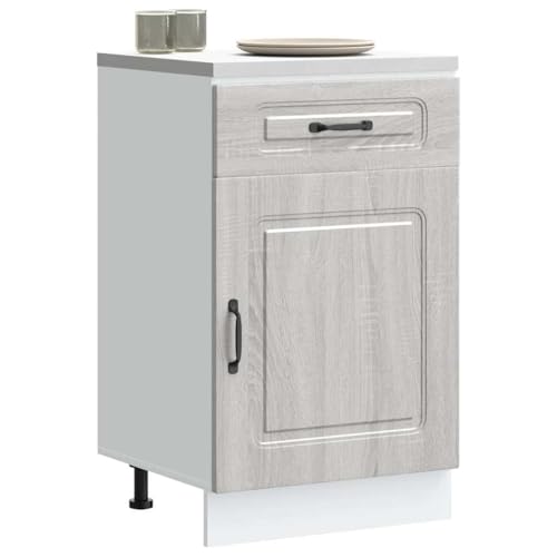 HOMEELIKE K¨¹chenunterschrank Kalmar Grau Sonoma Holzwerkstoff von HOMEELIKE