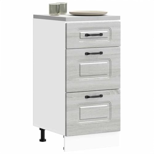 HOMEELIKE K¨¹chenunterschrank Kalmar Grau Sonoma Holzwerkstoff HOMEELIKE K¨¹chenunterschrank Kalmar Grau Sonoma Holzwerkstoff von HOMEELIKE