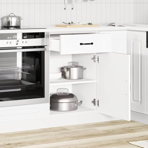HOMEELIKE K¨¹chenunterschrank Kalmar Wei? Holzwerkstoff von HOMEELIKE